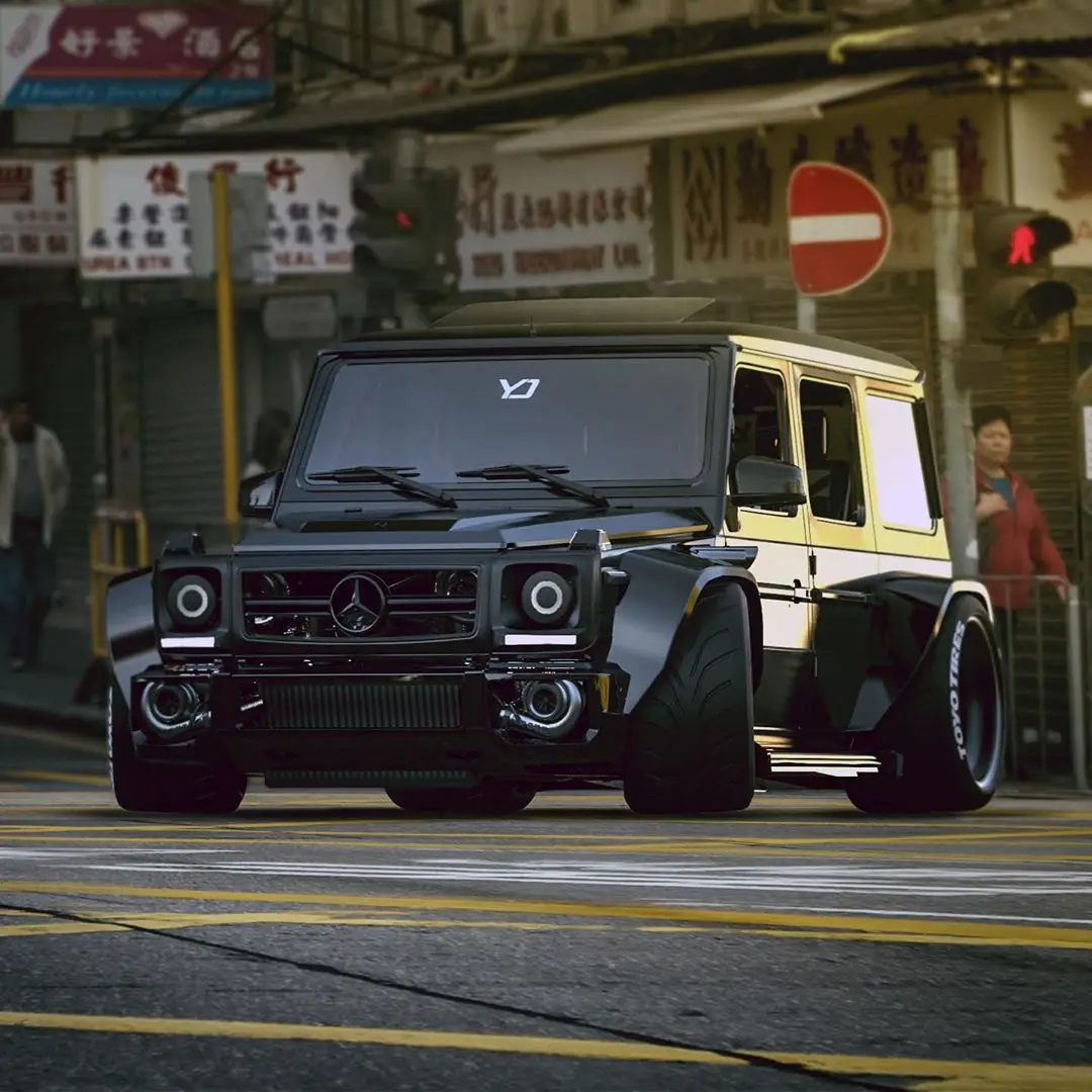 Un Mercedes G63 AMG (Classe G) prêt pour affronter les circuits !