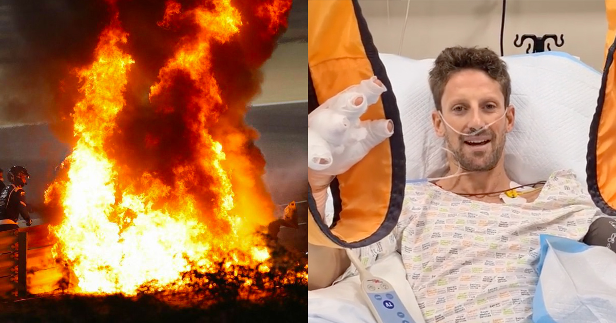 Romain Grosjean s'exprime depuis son lit d'hôpital après son accident
