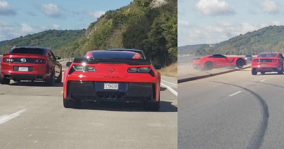Vidéo : il fait son malin avec sa Corvette mais ça ne se passe pas très bien