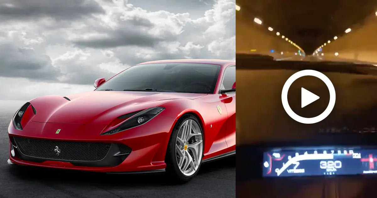 Ferrari 812 Superfast : 320 km/h dans un tunnel d'Ile de France