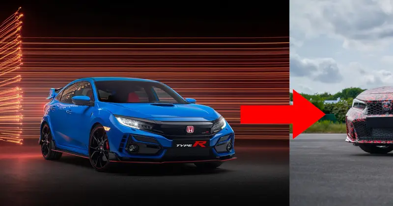Honda Civic Type R 2022 : le prototype se dévoile en images 